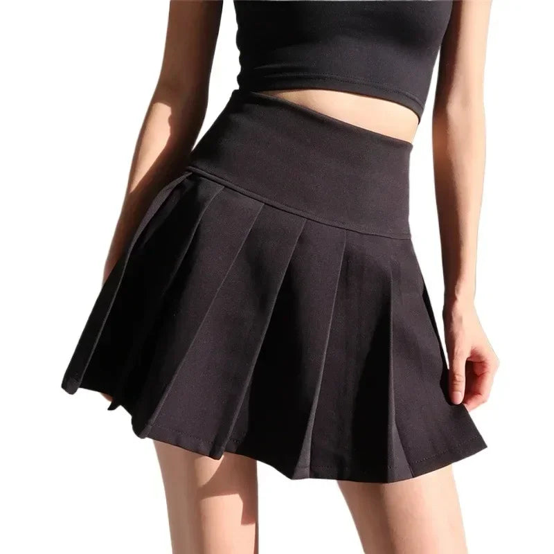 American School Y2K Style High Waist Pleated Mini Skirt – Summer Sexy Hotsweet Short Skirt for Women 2024