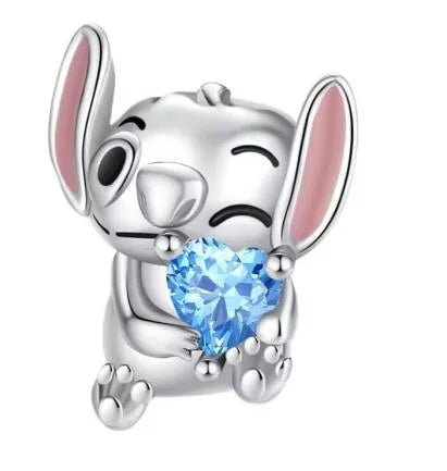 MINISO Disney 925 Sterling Silver Cheshire Cat & Remy Mouse Charms | Fit Original Bracelet Necklace Women Jewelry Gift