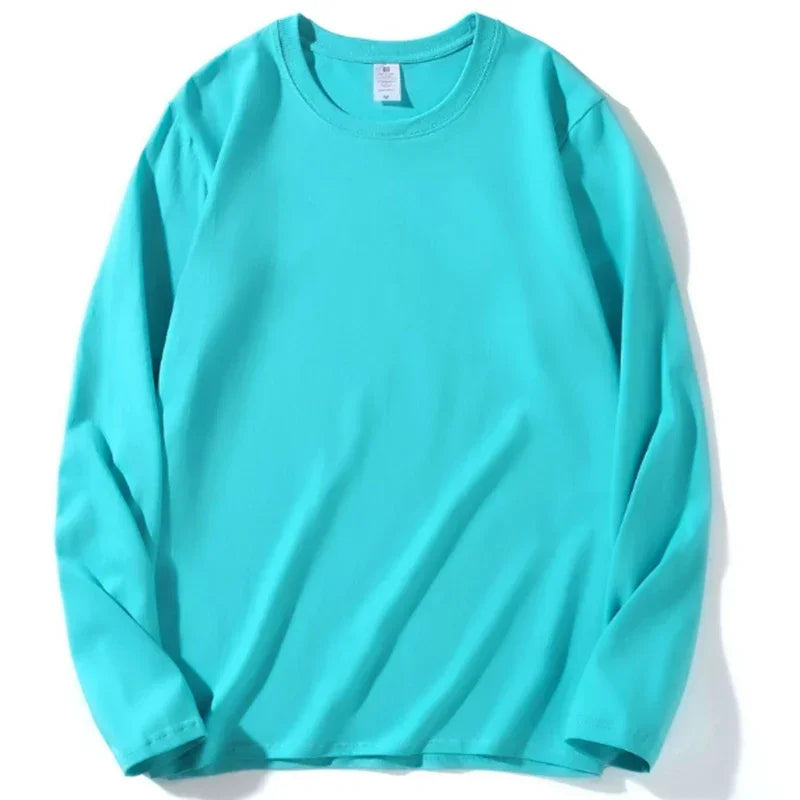 Autumn Korean-Style Long Sleeve T-Shirt for Women | Versatile Streetwear Casual Solid Color Top