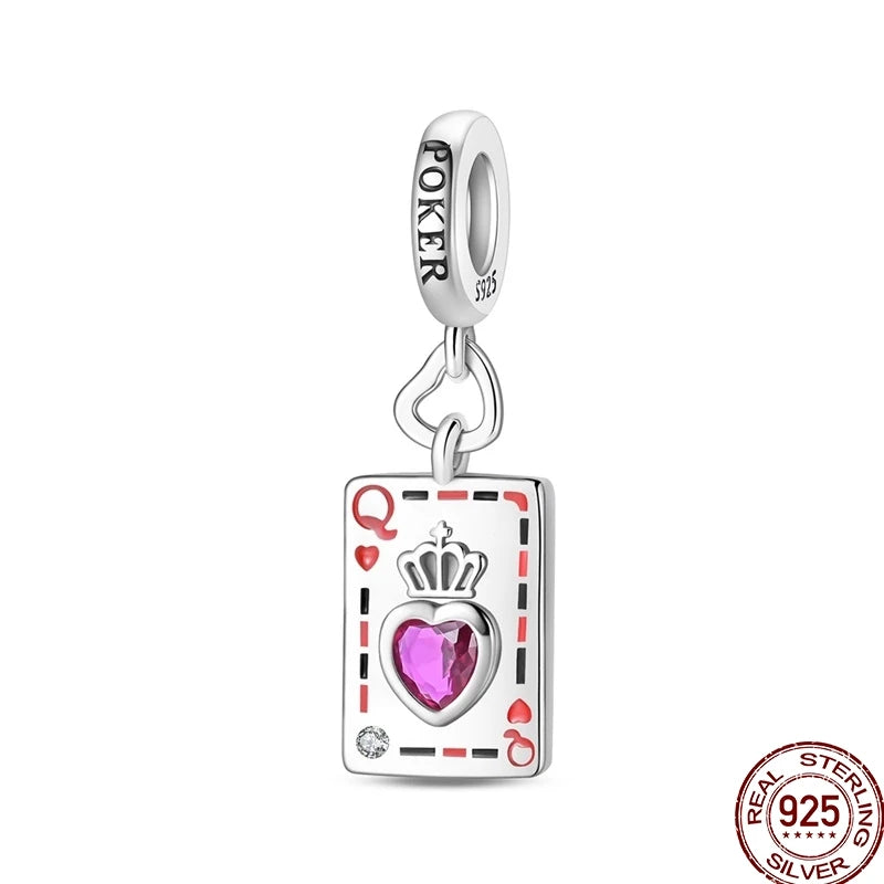 100% 925 Sterling Silver Heart Family Charms with Pumpkin & Pave Zircon Pendant – Fits Original Bracelet DIY Jewelry Gifts
