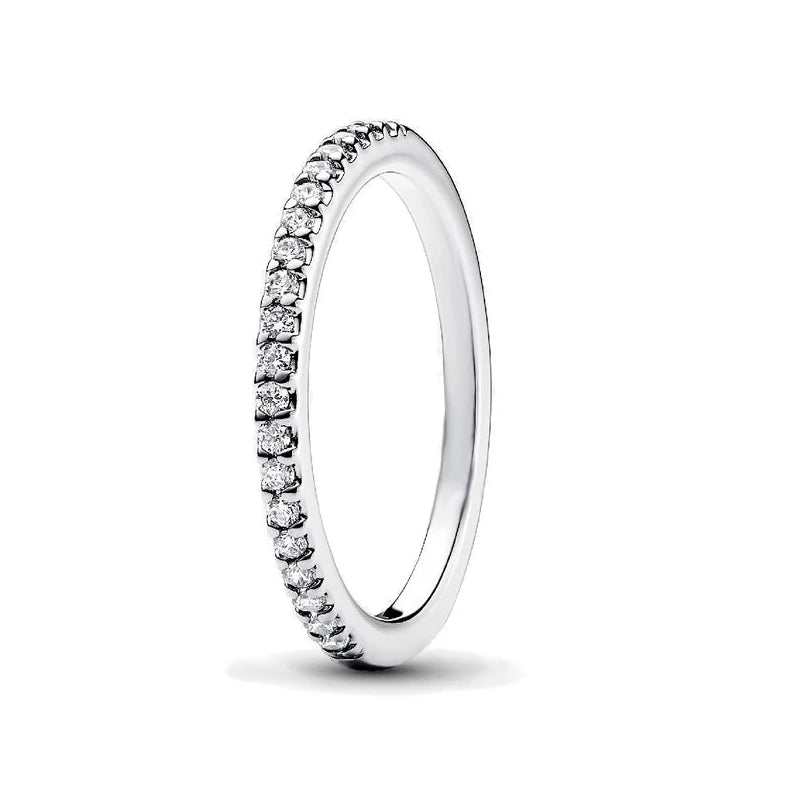 2025 925 Pure Silver Crown Sparkling Zircon Charm Ring for Women | Fashion Jewelry Anniversary Gift