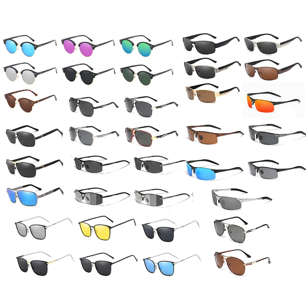1/2/5/10/20 PCS Casual Random Sunglasses – Mystery Summer Leisure Beach Glasses for Men & Women