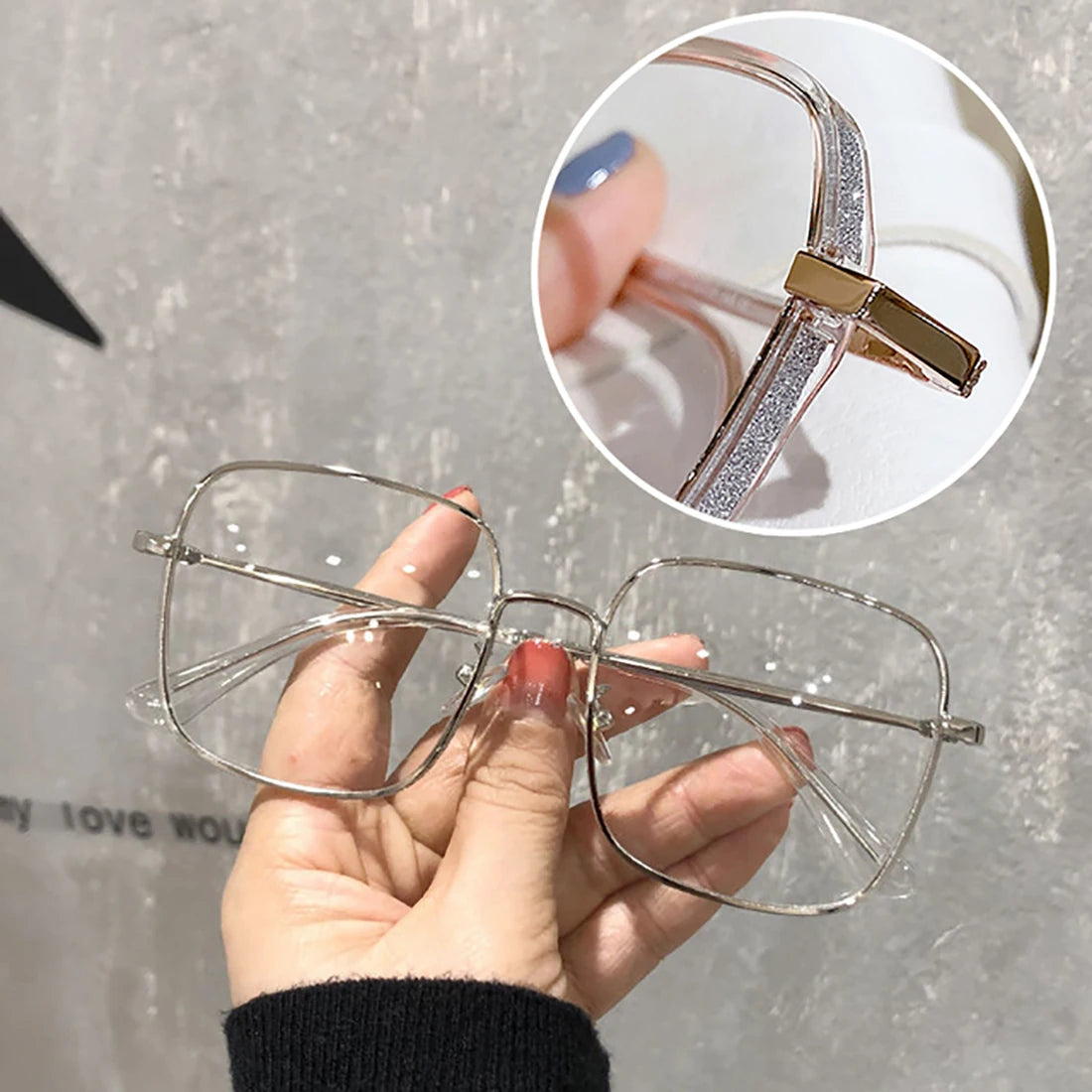 Square Metal Frame Anti Blue Light Computer Glasses – Unisex Optical Spectacles for Women & Men | Transparent Lenses Очки Прозрачные