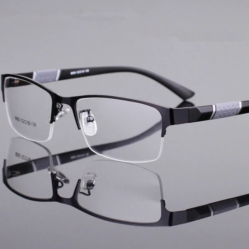 Metal Anti-Blue Light Reading Glasses for Men – Business Farsighted Eyewear Diopter 0 to +4.0