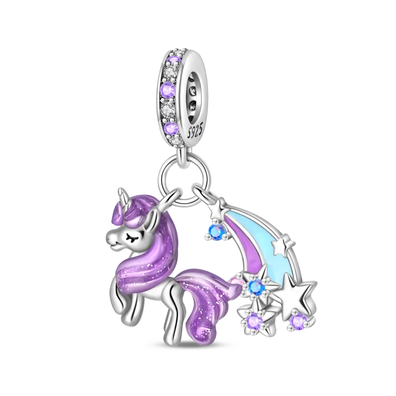 925 Silver Plated Magic Mirror Princess Angel Pink Charm Beads | Fits Original Pan 925 Bracelet | Exquisite DIY Jewelry