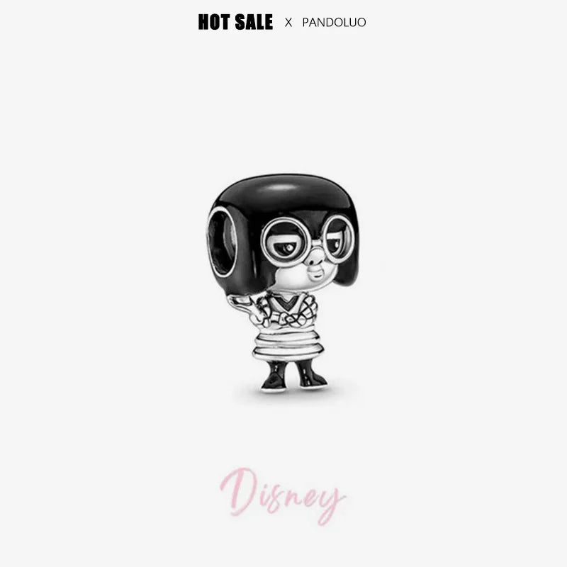 New Halloween Disney Cheshire Cat & Stitch Charm Beads – Fit Original Pandora Bracelet & Necklace, Women’s Holiday Jewelry Gift