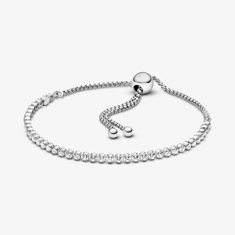 100% 925 Sterling Silver Adjustable Snake Bone Chain Charm Bracelet for Women | Original DIY Jewelry