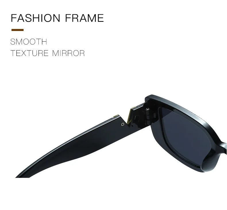 Retro Rectangle Sunglasses for Women – Brand Designer Vintage Small Frame Luxury Sun Glasses | Classic Black Square