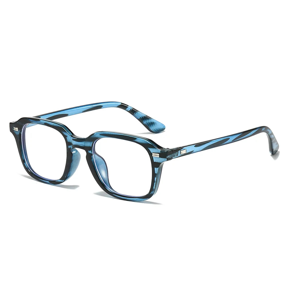 New Square Blue Light Blocking Glasses – Unisex Transparent Frame Eyewear with Rivets | Anti Blue Light Computer Glasses for Men & Women