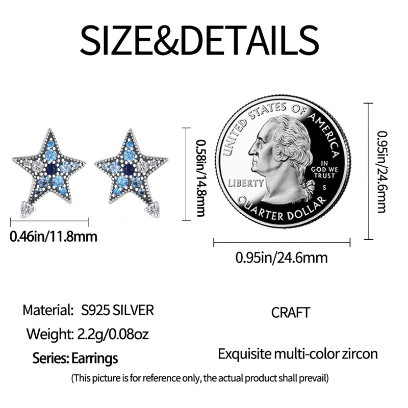 Luxury 925 Sterling Silver Ocean Mermaid Earrings | Pave CZ Fine Jewelry for Women