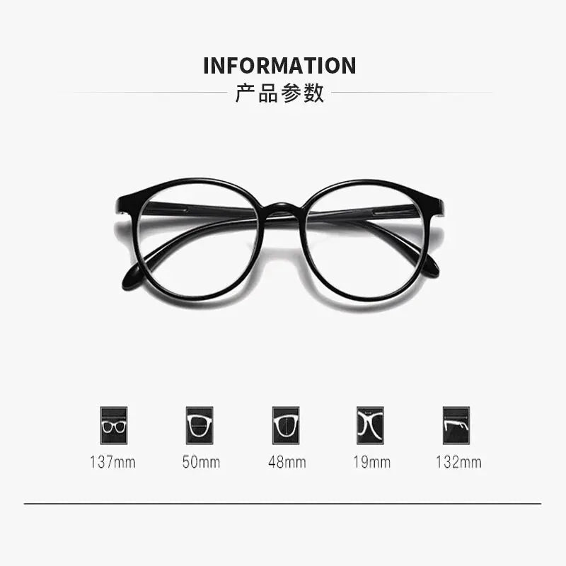 New Fashion Women’s Round Anti-Blue Light Glasses – Eye Protection Eyewear