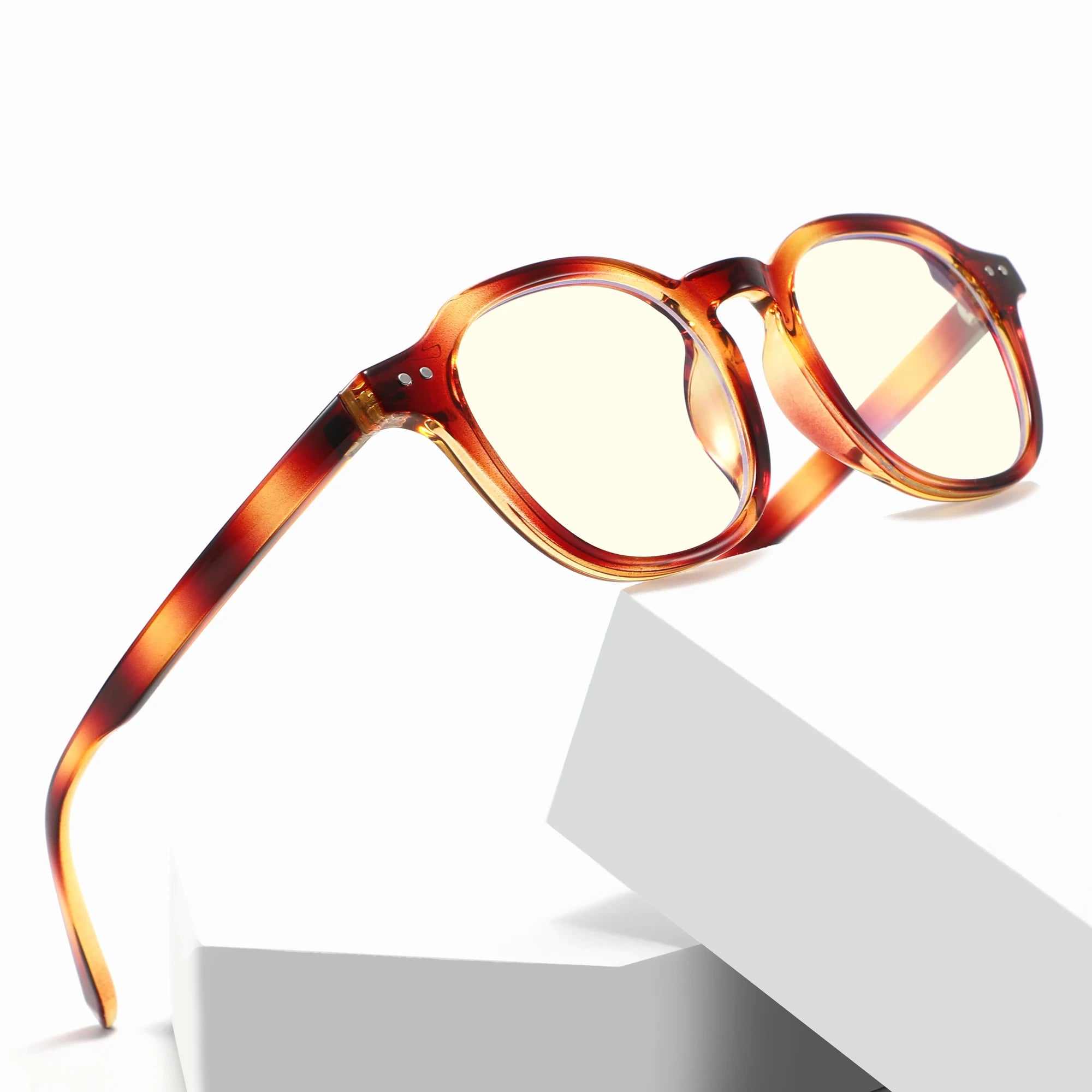 Fashion New Flat Mirror Sunglasses – Women High-End & Men Driving UV400 Metal Square Myopia Glasses