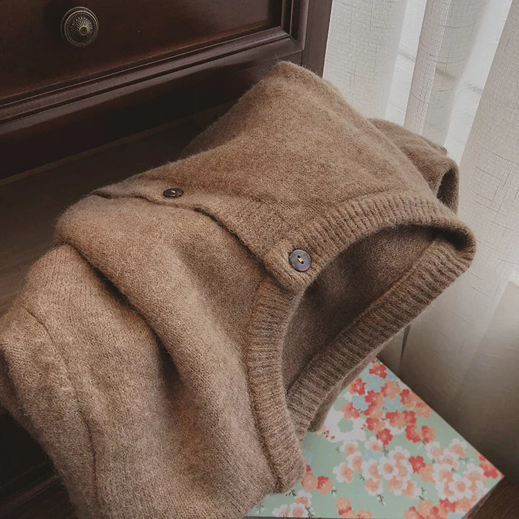 Women’s Knitted Open Cardigan | Casual Korean Style Long Sleeve Autumn Winter Outerwear Sweater Jacket