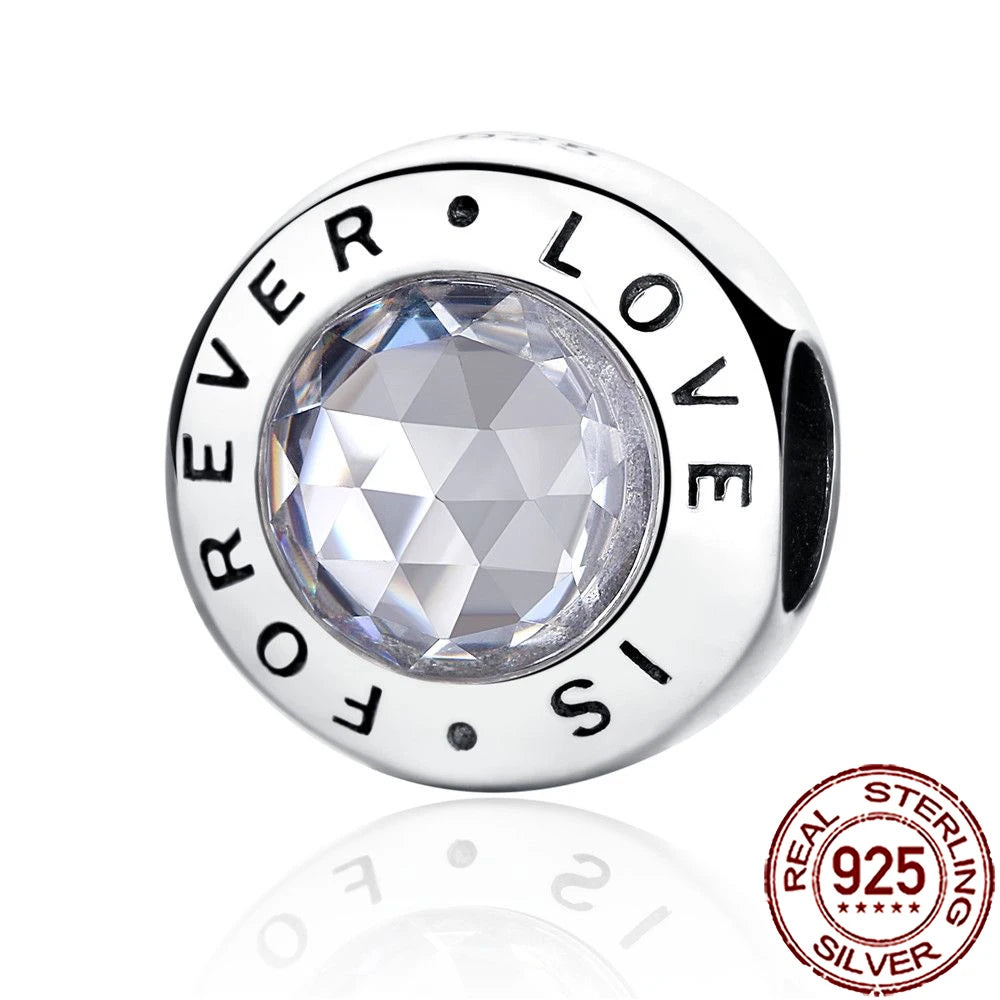 2025 New 925 Sterling Silver Family Love Heart Charm Beads | Sister, Daughter & Mother Pendant for Bracelets & DIY Jewelry