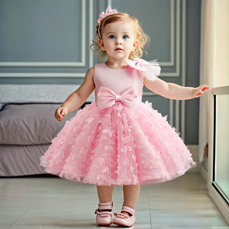 Hello Kitty Girl Butterfly Princess Dress – Birthday Party Outfit, Christmas & New Year Children Gift