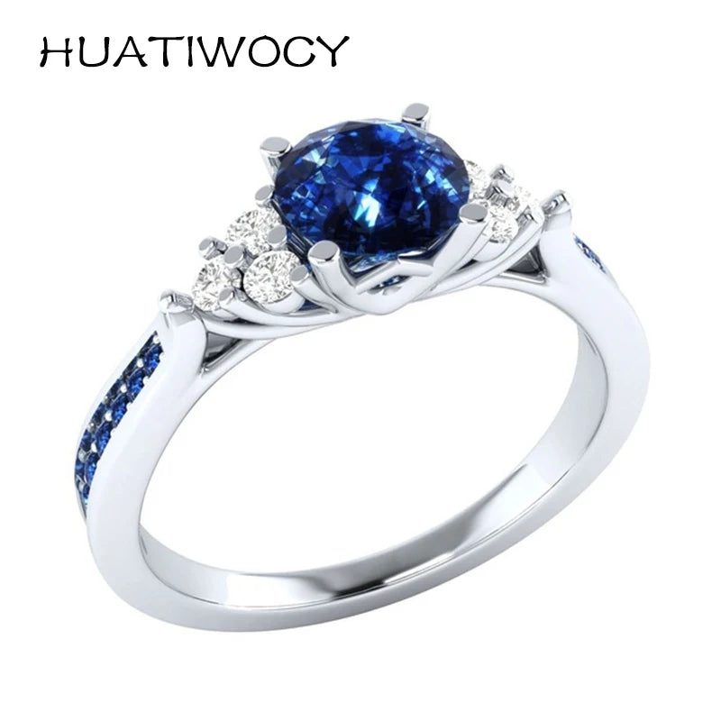 Classic 925 Sterling Silver Ring with Zircon Gemstone | Women’s Wedding, Party & Promise Jewelry