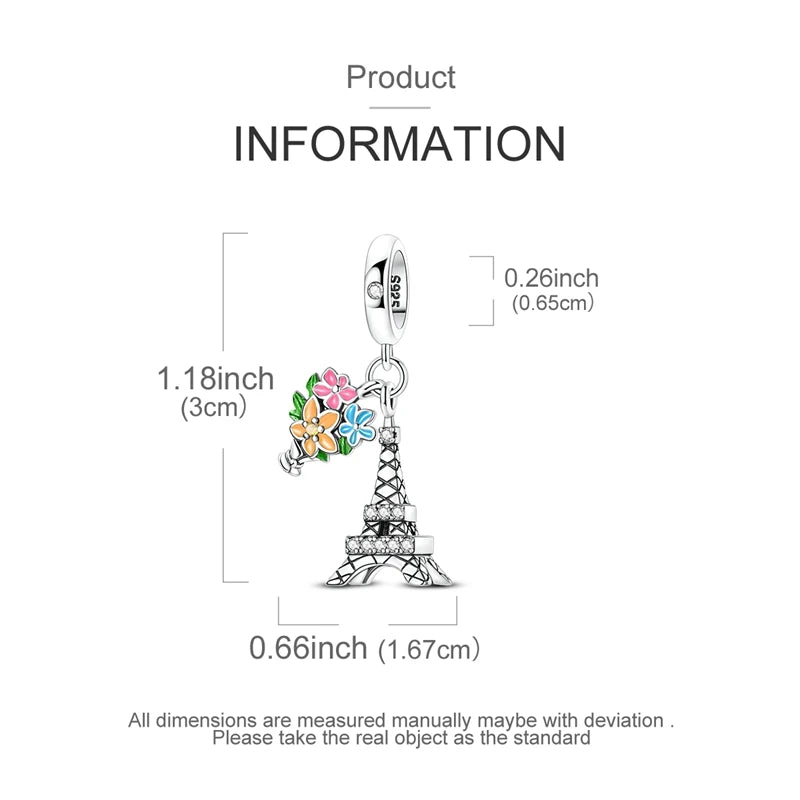 Hot Sale 925 Sterling Silver Moments Keychain Charm | Fit Original Bracelet Beads Women’s Elegant Jewelry Gift