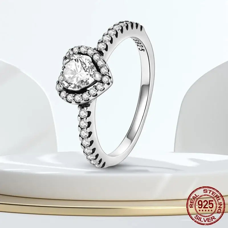 925 Sterling Silver Cross Ring for Women | Clear CZ Engagement & Wedding Band | Fine Jewelry Gift