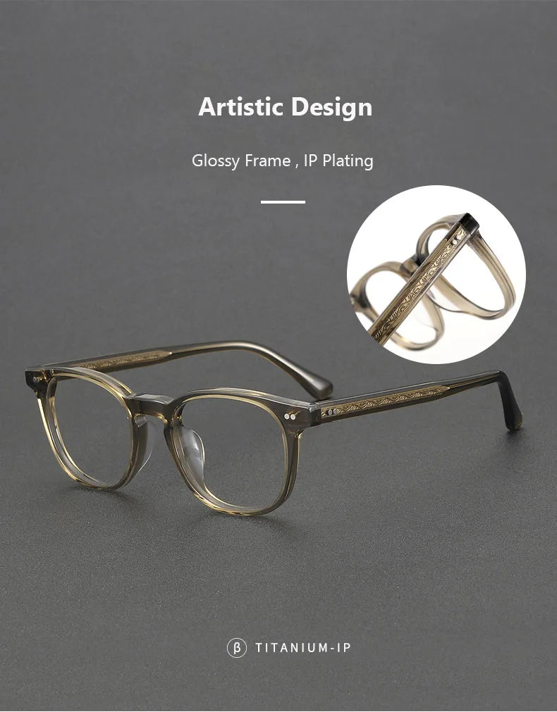 2025 Vintage Round Acetate Glasses 👓 Unisex High-Quality Eyewear