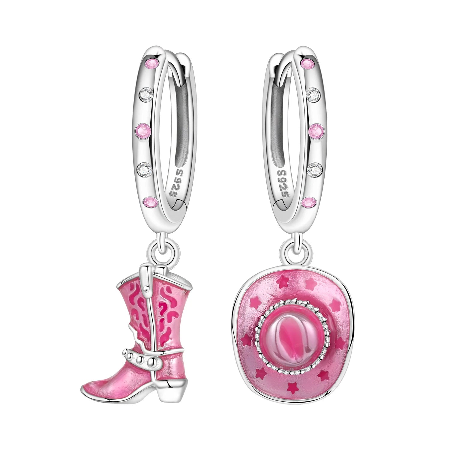 Orstarry 925 Sterling Silver Pink Sweet Bow Drop Earrings | Women’s Original Jewelry Party & Anniversary Gift