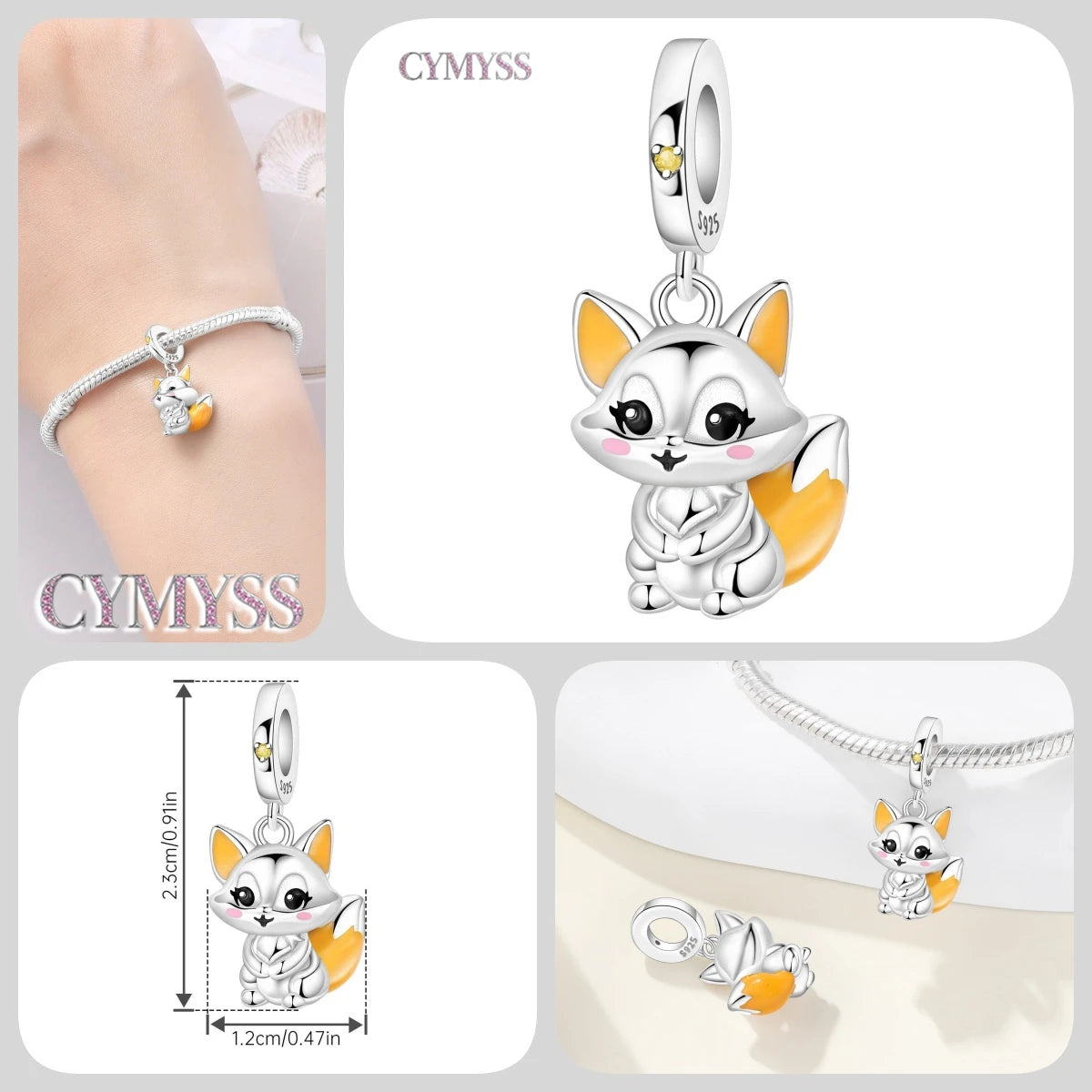 Hot Sale 925 Sterling Silver Dog & Cat Pet Charms | Cute Animal Pendant for Women Bracelet & Necklace DIY Jewelry Gift