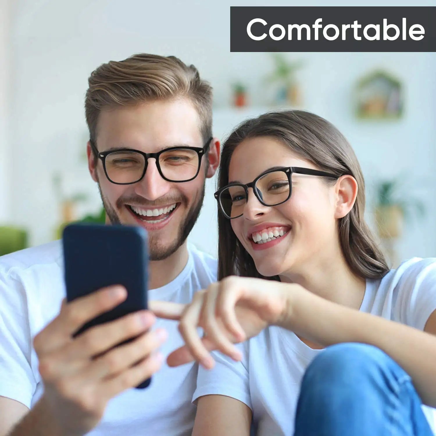 Blue Light Blocking Glasses – Square Nerd Frame Eyeglasses for Computer & Gaming | Anti Blue Ray Glasses