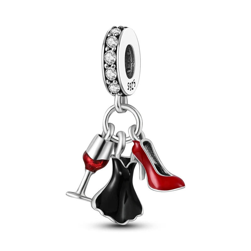 New 925 Sterling Silver Red Series Charm Bead | Original Pendant for Bracelets & Necklaces DIY Jewelry Gift for Women
