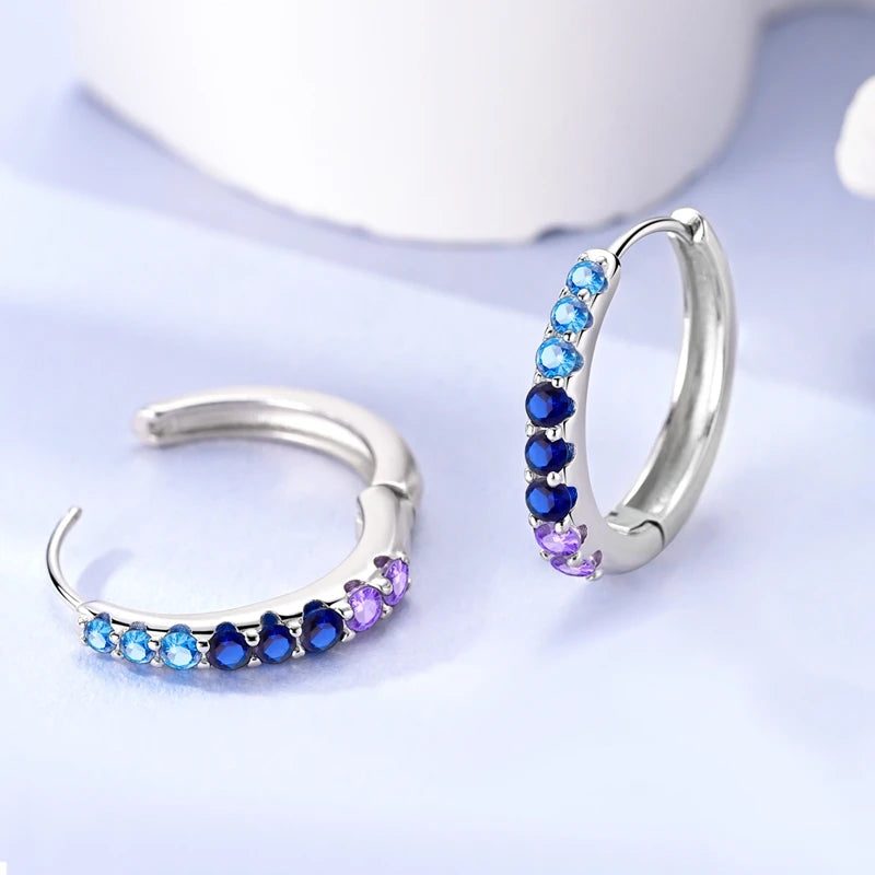 2025 925 Sterling Silver Hoop Earrings for Women | Drop Stud Fine Jewelry Engagement & Anniversary Gift