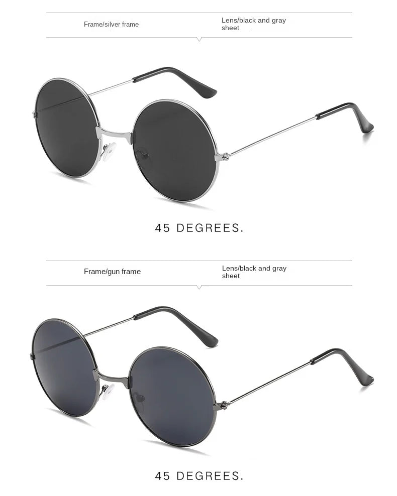Popular Fishing & Leisure Round Metal Sunglasses – Retro Vintage Fashion Eyewear for Men & Women | UV400 Sun Glasses 2022