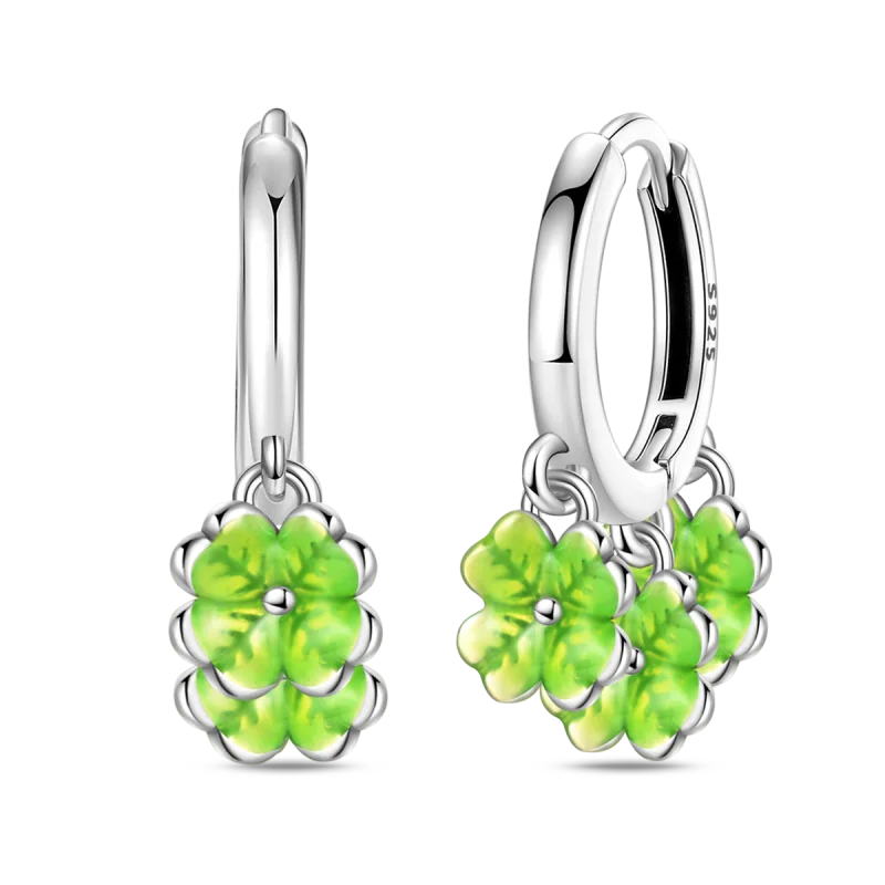 Original 925 Sterling Silver Fruit Series Earrings | Cherry & Strawberry Zircon Hoop Studs for Women Girls Party Jewelry