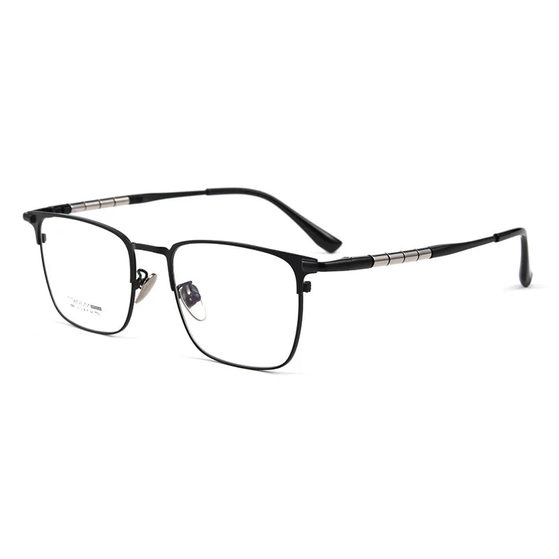 ZIROSAT 9009T Pure Titanium Full-Rim Prescription Glasses for Men – Lightweight Durable Eyewear