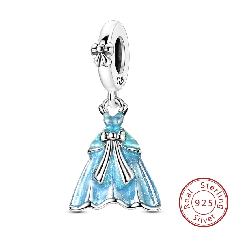 925 Sterling Silver Ballet Shoes & Perfume Bottle Charms | Bow Beads Fit Original Bracelet Pendant DIY Fine Jewelry for Women