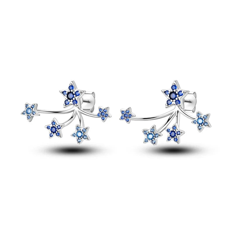 925 Sterling Silver Star Moon Unicorn Earrings | Pave CZ Women’s Fashion & Anniversary Jewelry