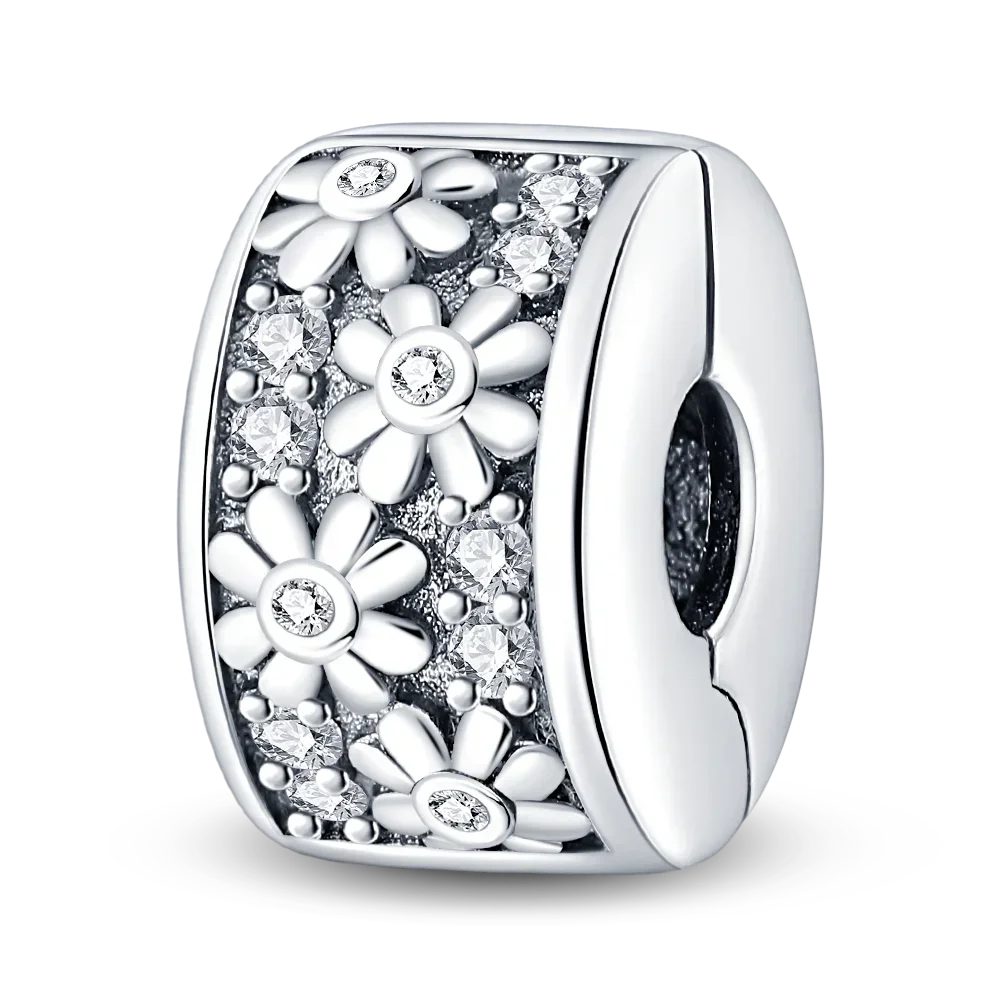 925 Sterling Silver Golden Heart Lock & Birthday Candle Charm | Fit Original Pandora Bracelet DIY Jewelry