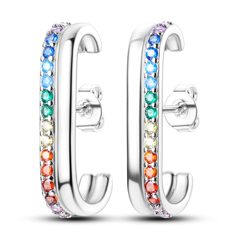 Pandora Style 925 Sterling Silver Irregular Star Earrings | European Fashion Jewelry Gift