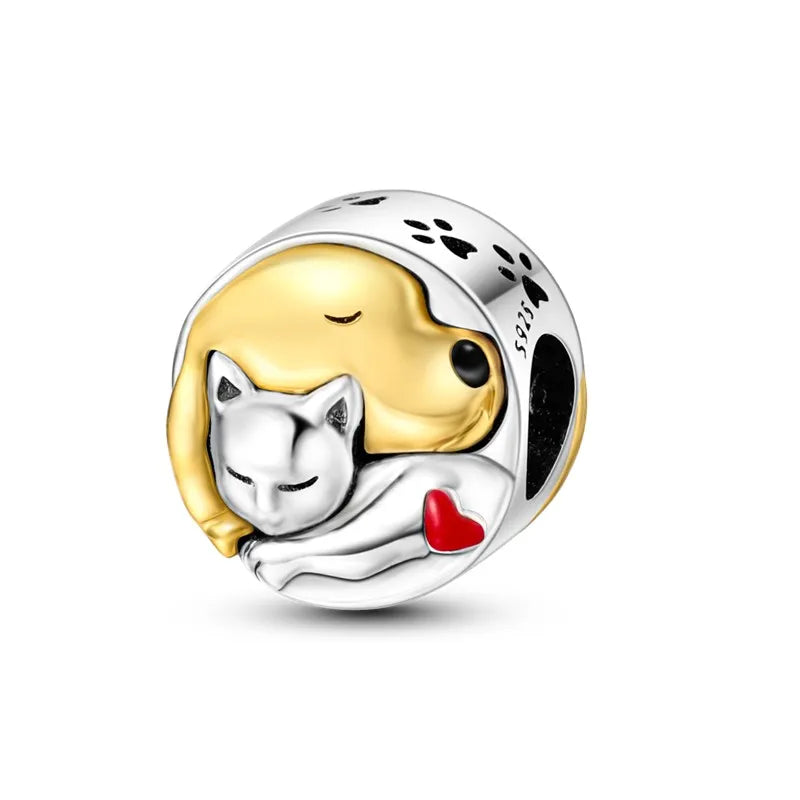 Cat Collection 925 Sterling Silver Charms Bead | Persian Bell & Multifarious Cat Dangle Fit Pandora Bracelet Necklace DIY Jewelry