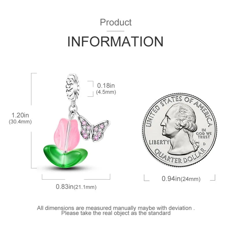 925 Sterling Silver Colorful Luminous Charms | Shell Turtle Star Beads