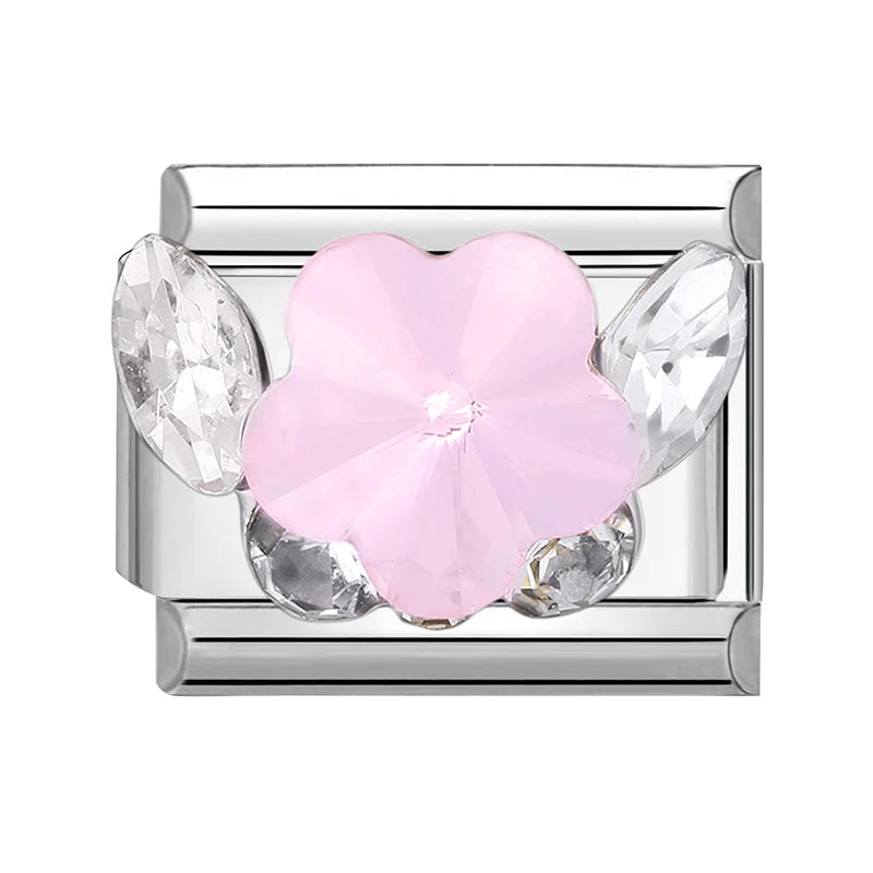 2025 Original Zircon Bow Knot Star Cherry Italian Charm | Stainless Steel 9mm Links DIY Modular Bracelet Jewelry Wholesale