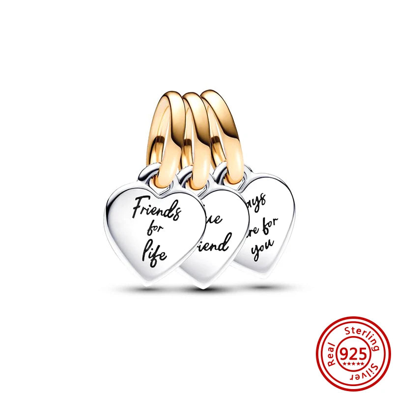 925 Sterling Silver Heart-Shaped Series Sweet Beads | Fit Original DIY Bracelet Women’s Jewelry Accessories Gift