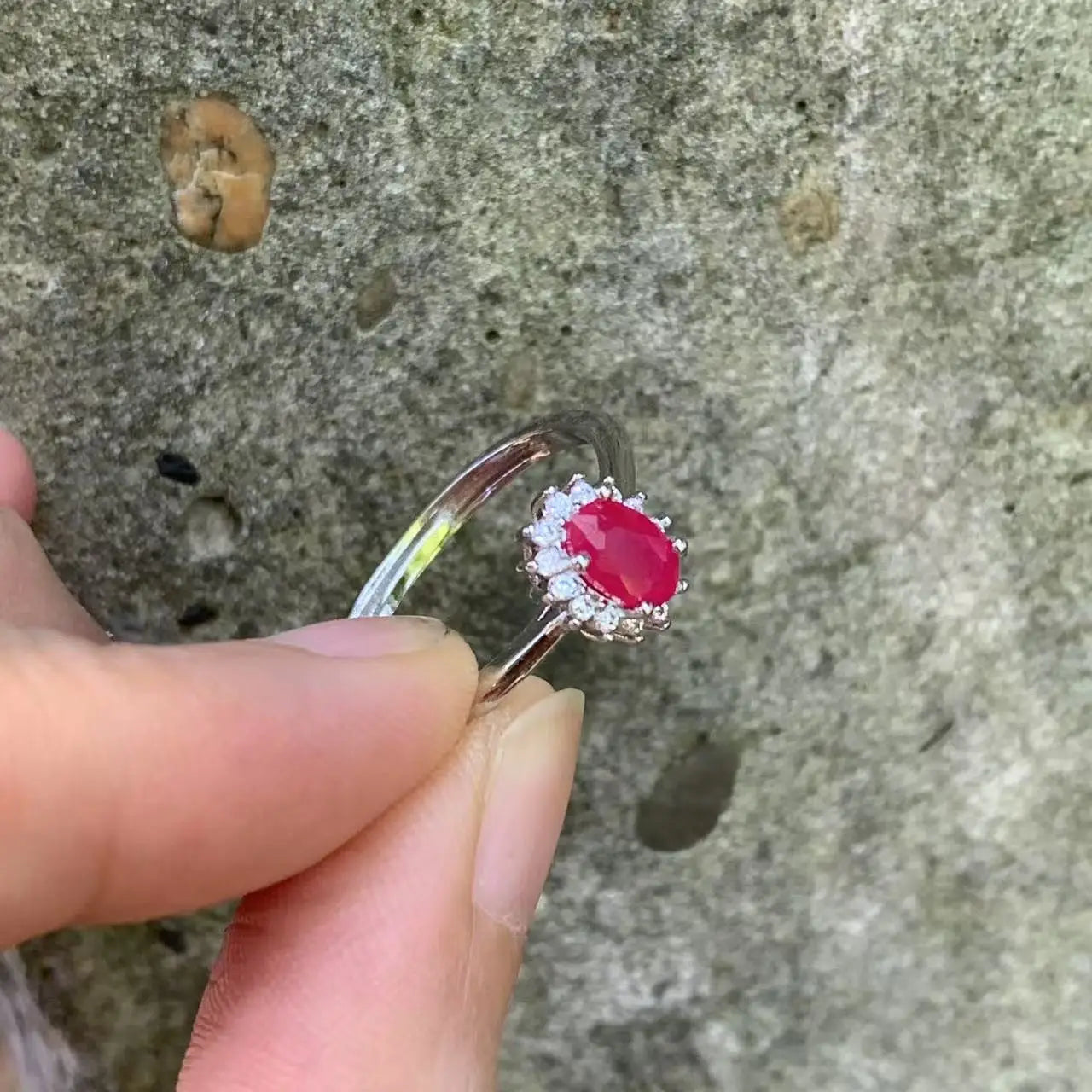 Natural Ruby Adjustable Ring for Women | 6x4mm Vintage 925 Silver Fine Jewelry Gift – High Quality Wholesale