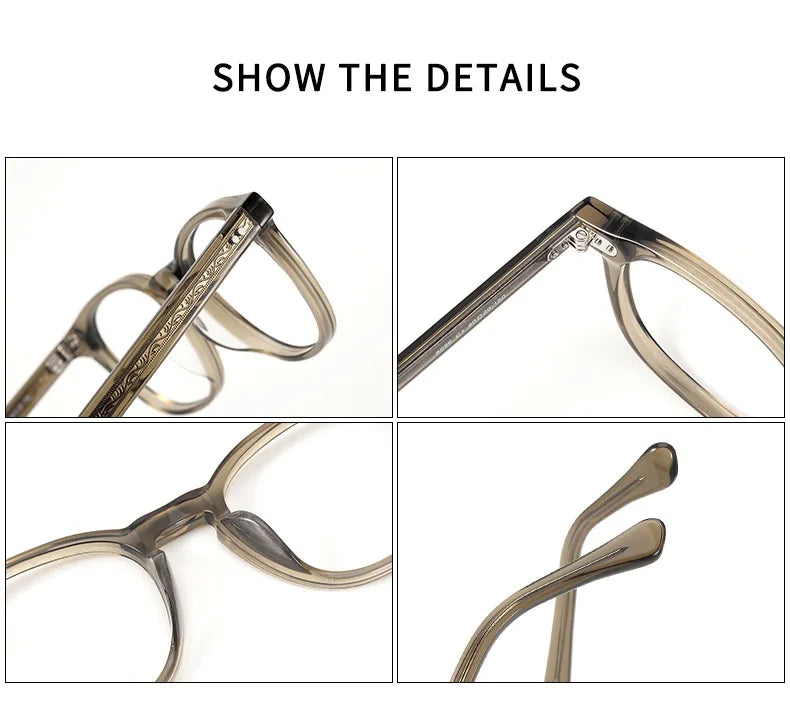 2025 Vintage Round Acetate Glasses 👓 Unisex High-Quality Eyewear