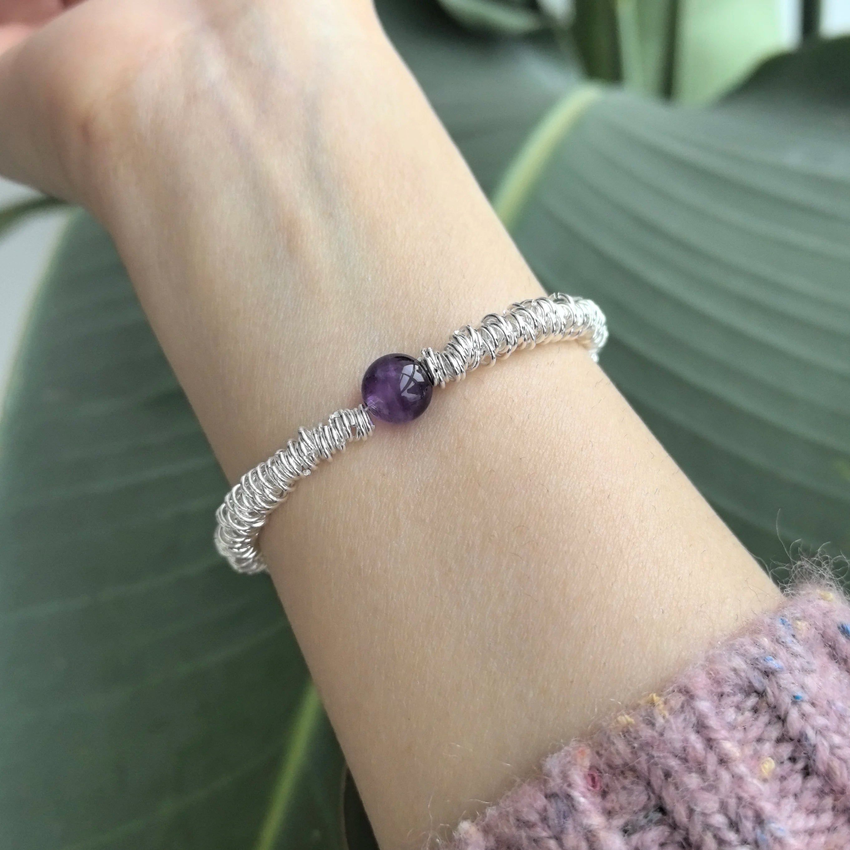 925 Sterling Silver Green Leaf Bracelet | Elegant Nature-Inspired Bangle for Women Girls Fashion Jewelry Gift