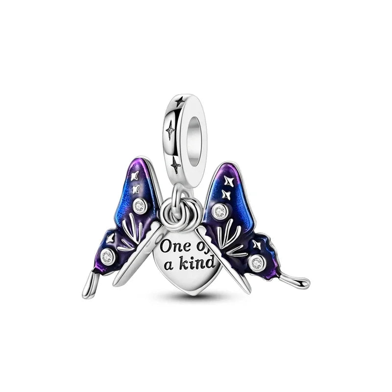 Fashion 925 Sterling Silver Colorful Butterfly Dragonfly Hummingbird Charms – Spring Series Beads Fit 925 DIY Bracelet