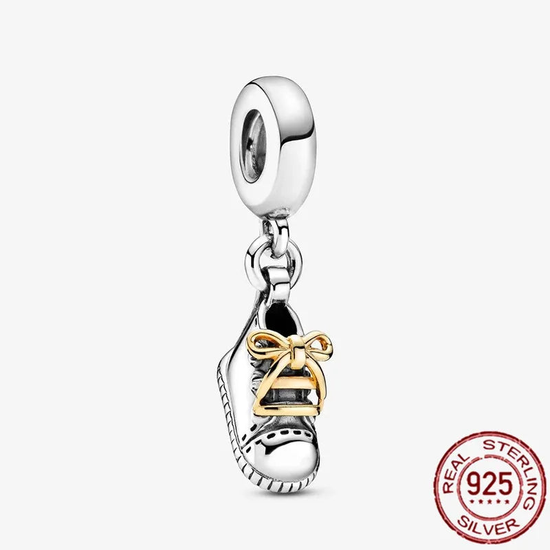 925 Sterling Silver Angel Wings & Swan of Love Heart Charms – Fit Pandora Bracelet DIY Women’s Jewelry Gift