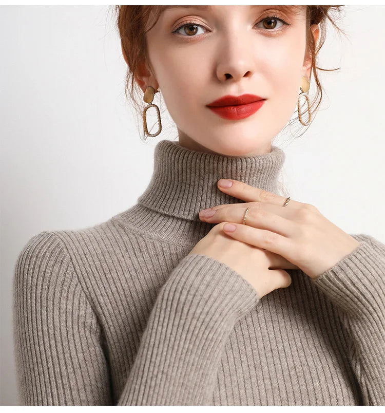 Heliar Women’s Fall Turtleneck Sweater – Soft Knitted Cashmere Pullover, Basic Warm Jumper for Autumn Winter 2024