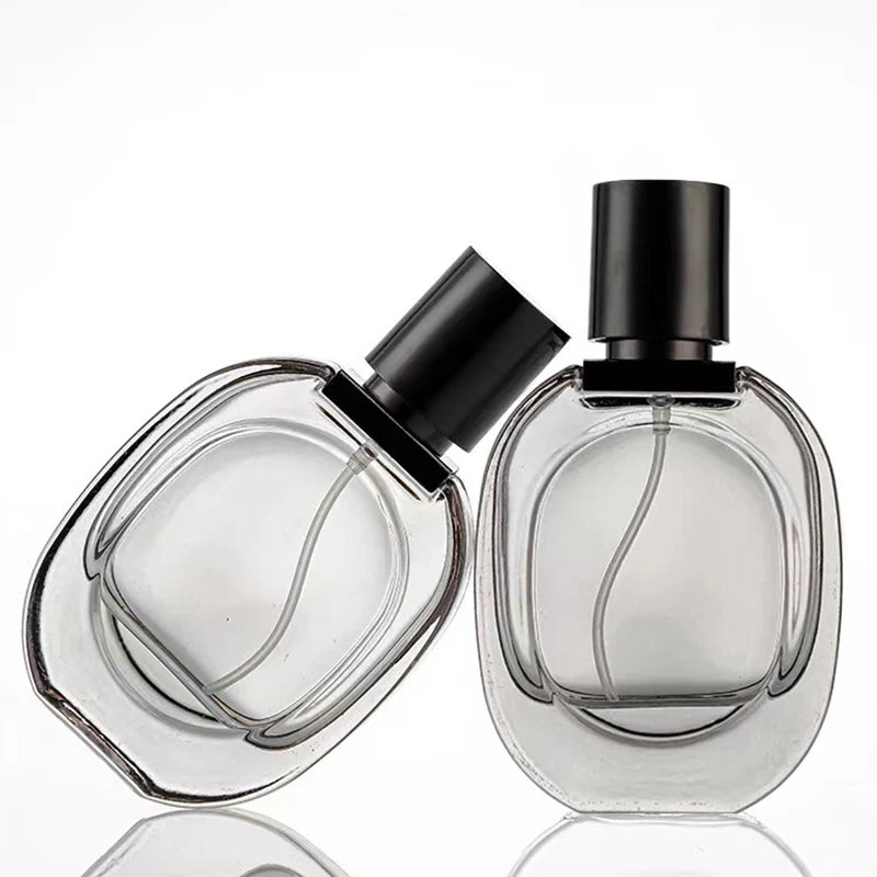 50ML Portable Perfume Spray Bottle – Refillable Glass Travel Atomizer | Large Capacity Press-Type Empty Cosmetic Bottle