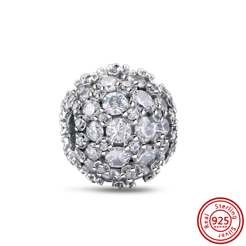 925 Sterling Silver Heart Pave Zircon Family Tree Charm | Fits Original Bracelet Women’s Luxury Jewelry Gift