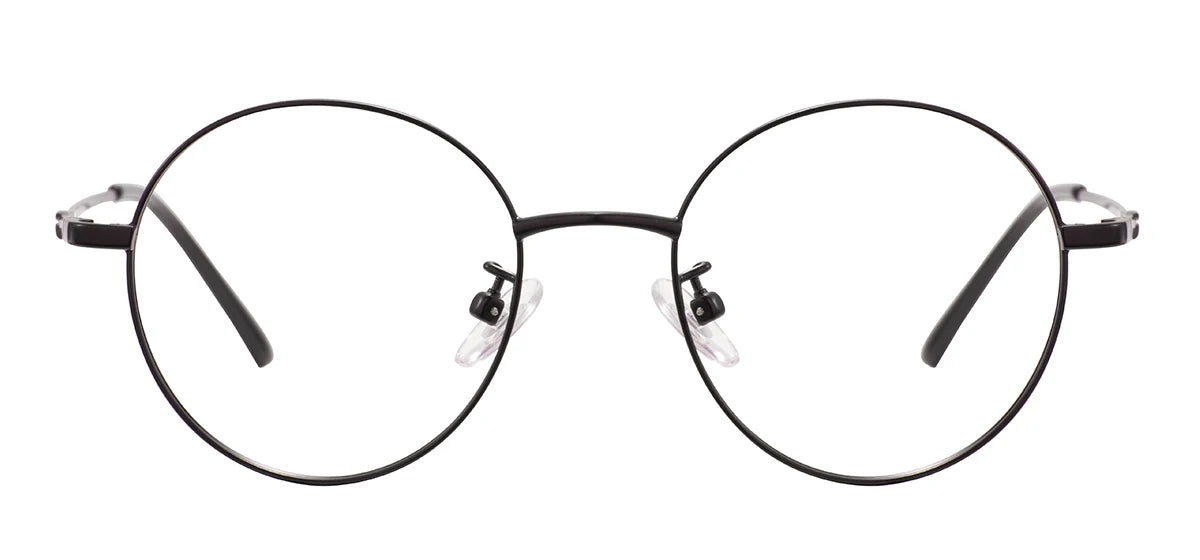 Colorful Round Metal Pink Glasses Frame – Luxury Unisex Full Rim Prescription Eyewear