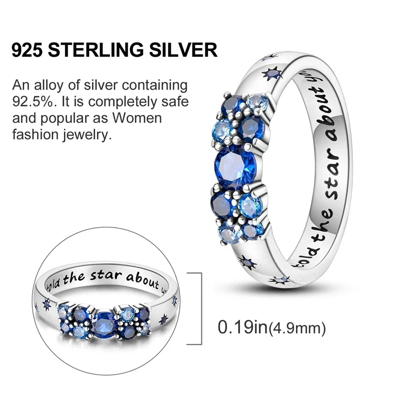 925 Sterling Silver Eternal Love Dewdrop Firefly Glow-in-the-Dark Ring for Women | Fashion Engagement & Wedding Jewelry