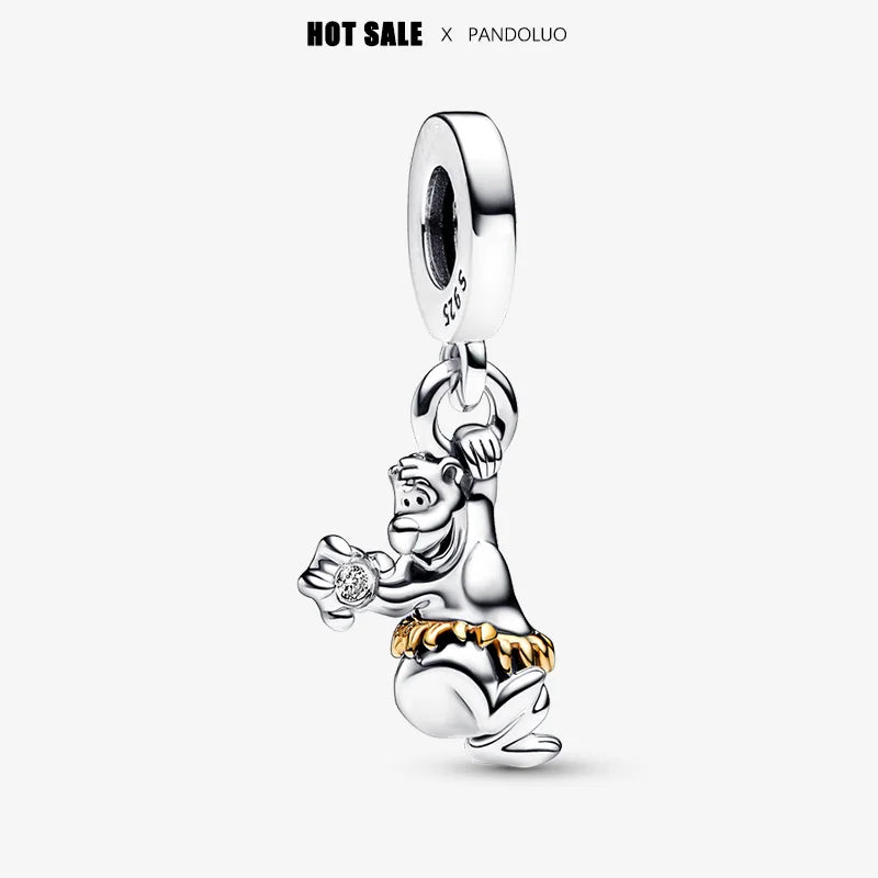 925 Silver Disney Christmas Charm Trio – Mickey Wreath & Minnie Ice Skating Bead for S925 Bracelet